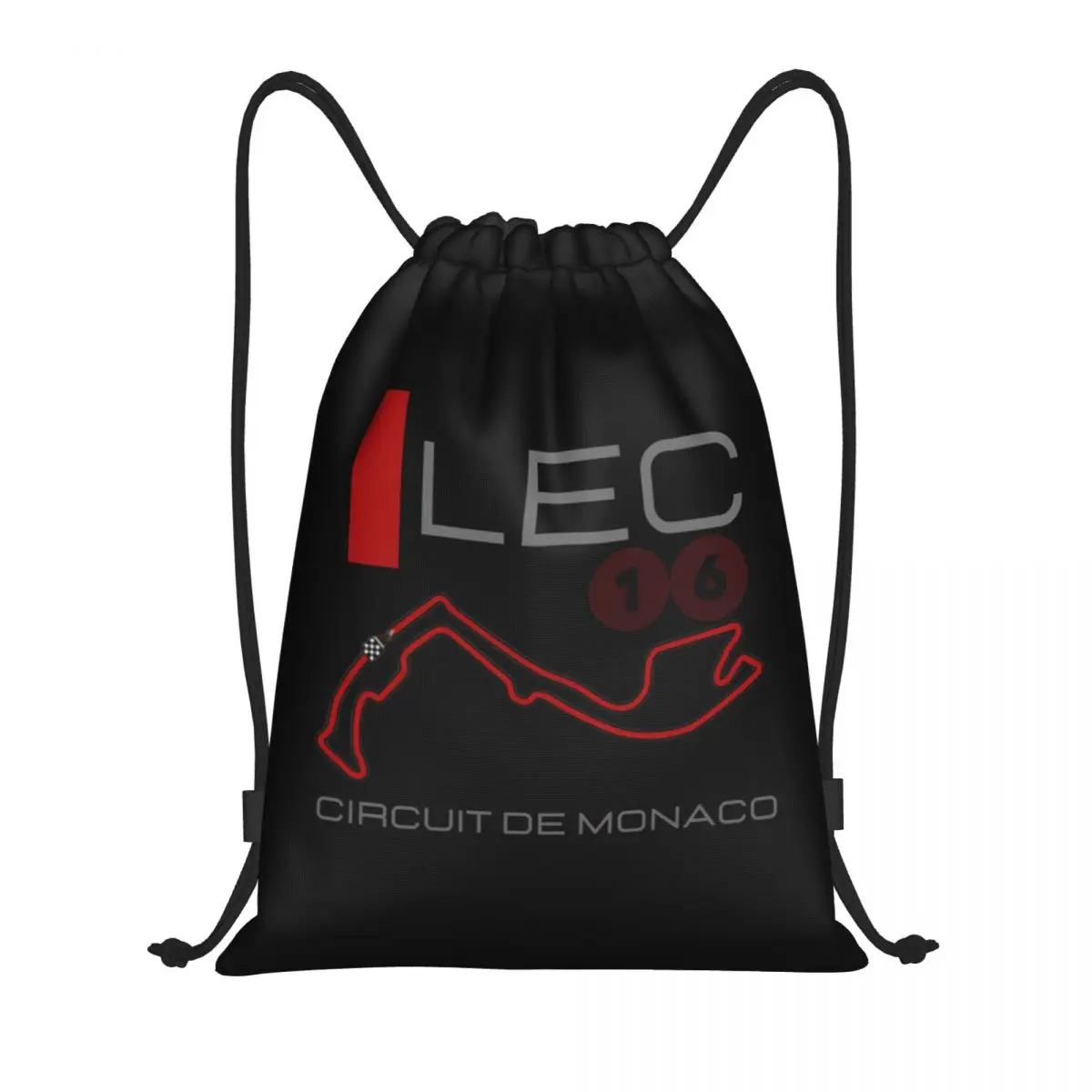 Charles Leclerc-16 bolsas con cordón para hombre y mujer, mochila plegable para gimnasio, deportes, circuito De Monaco, almacenamiento De compras