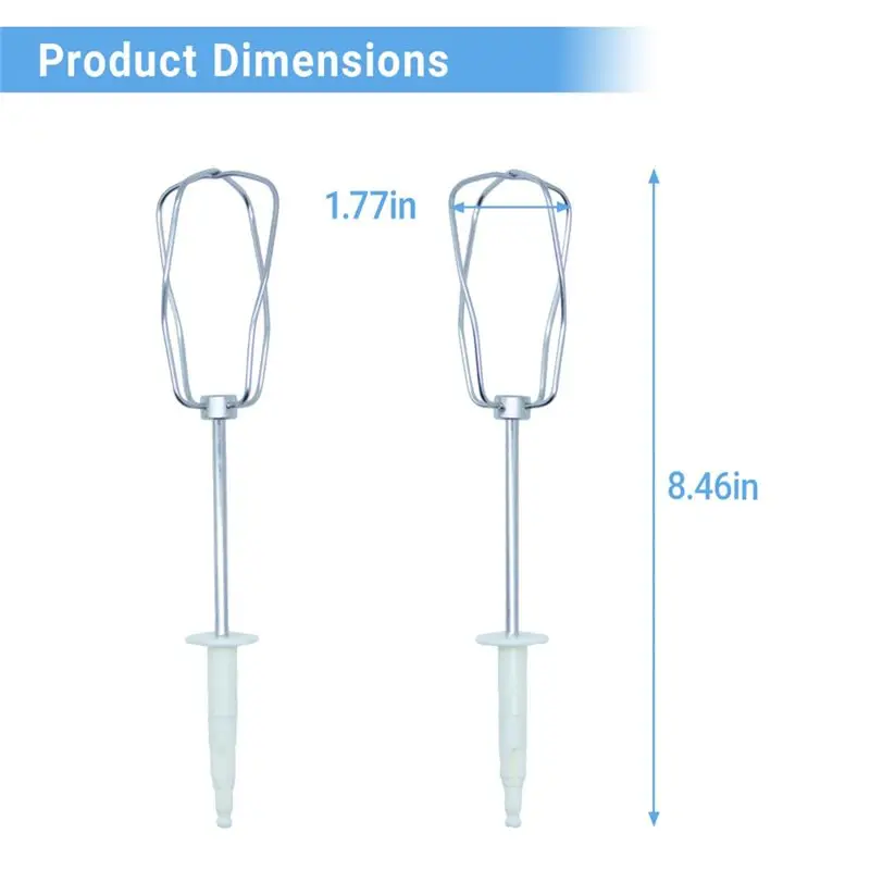 J1UL1N Stainless Steel 4-Wire Blender Whisk 4-Pack For Braun HM3000 HM4644 HM5100 HM1010 Mixer - view 6
