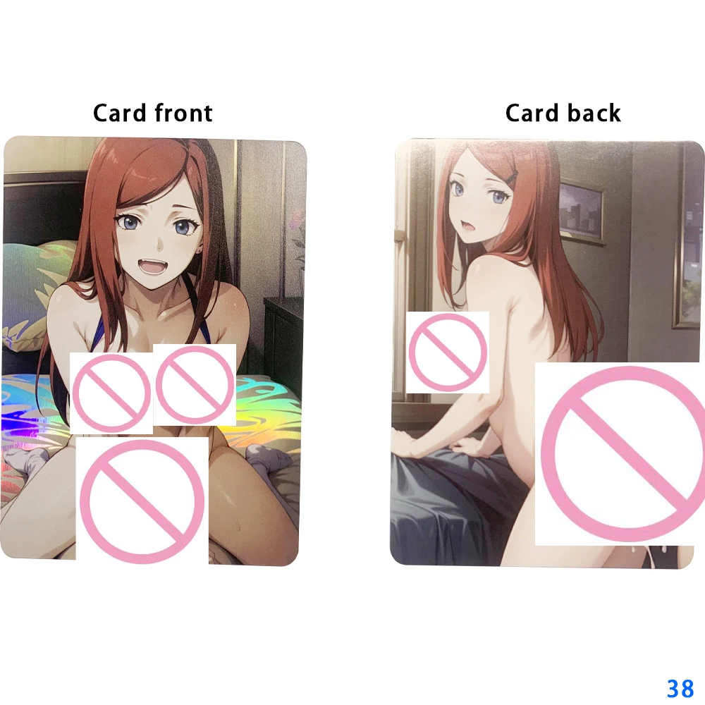 Sexy Anime Girl Uzumaki Kushina Nude Card Refractive Color Flash Collection Card Fat Buttocks Ample Breasts Gifts 63*88mm