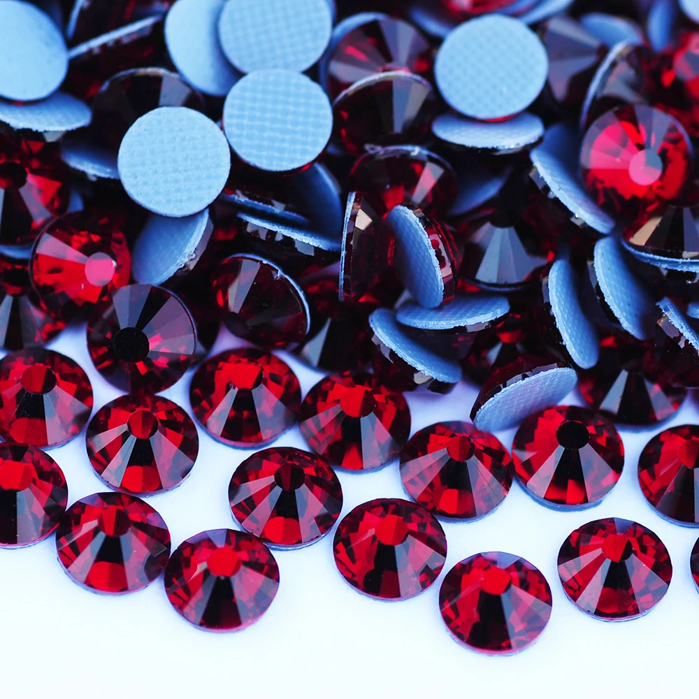 YANRUO 2058HF SS4-SS30 الظلام سيام ستراس الإصلاح الساخن كريستال حجر مسطح الإصلاح الراين للحقائب الملحقات