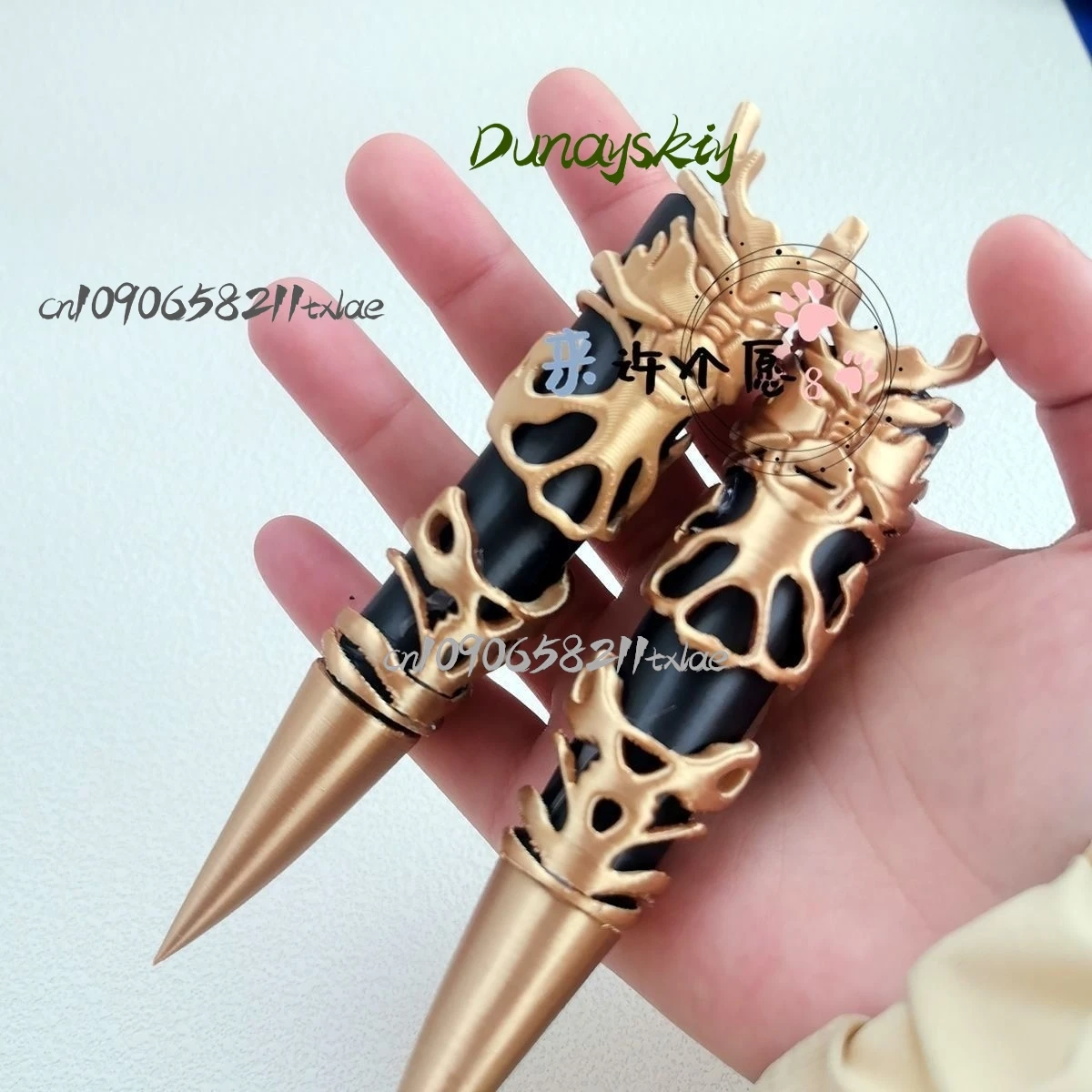Qin Shi Huang Cosplay Costumes Wig Props 3D Record Japanese Of Ragnarok Boys Valkyrie Finger Nail Protection Fake Tattoo Stage  view 4