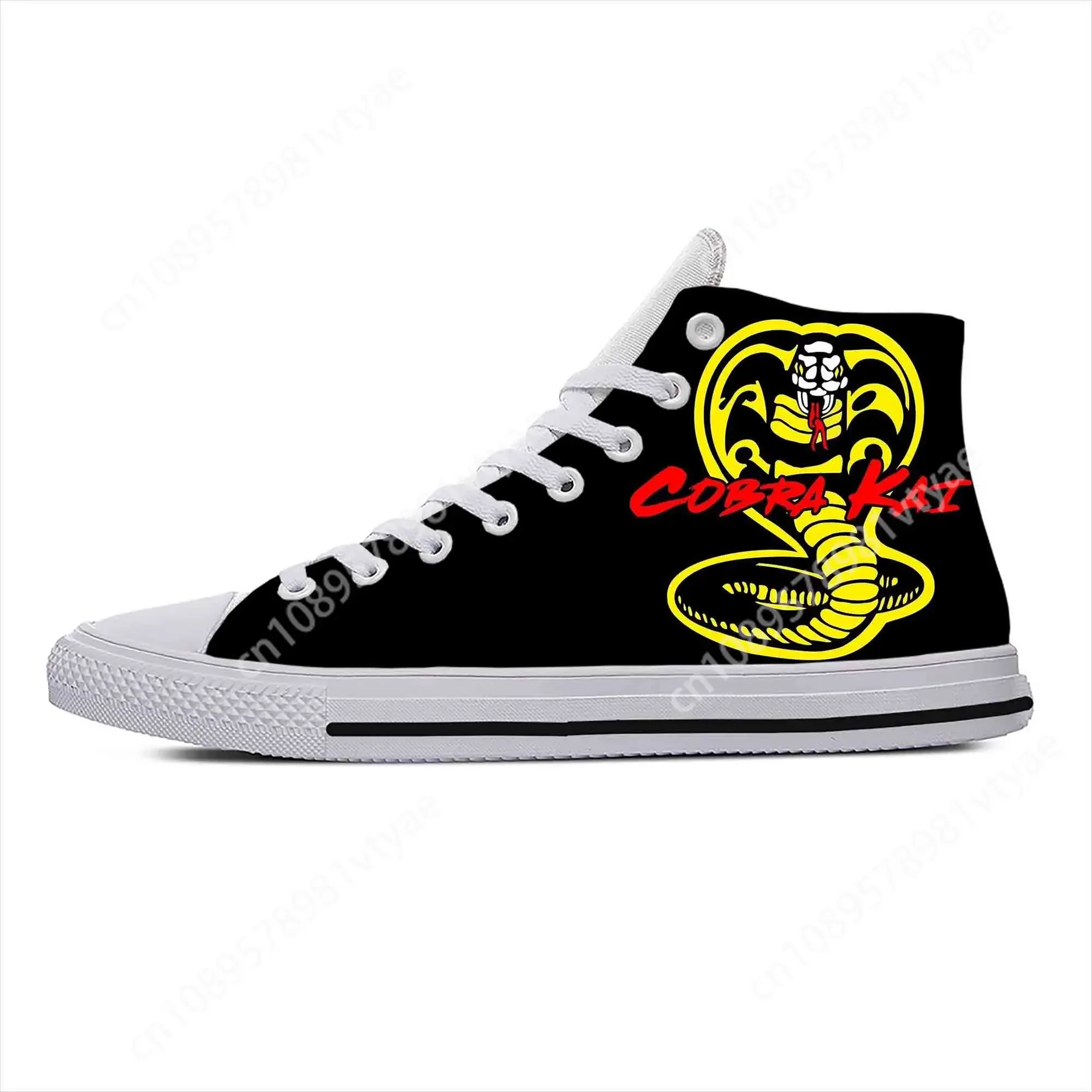 Kai Karate Anime Tênis de desenho animado para homens e mulheres, sapatos casuais, top alto, confortável, respirável, moda fang, cobra águia