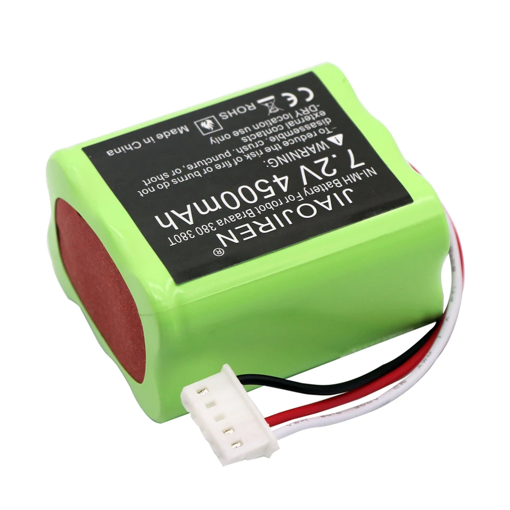 7.2V 4500mah Upgrade NI-MH Battery for iRobot Braava 380T, 380, 390T and Mint 5200, 5200B, 5200C 7.2V Rechargeable battery