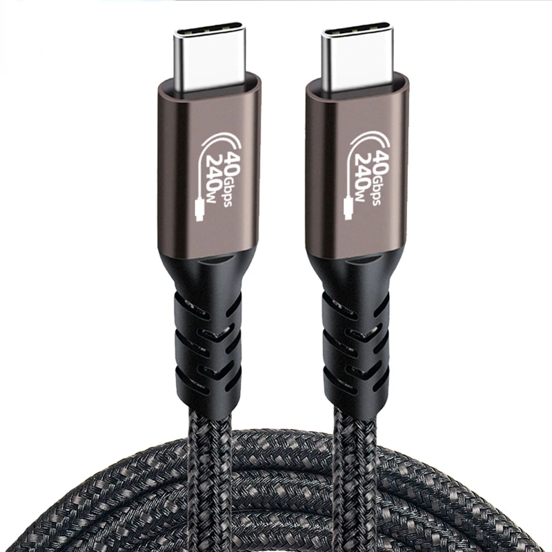 USB4 Cable Thunderbolt 3/4 40Gbps USB C 4K Video Cable PD240W Fast Charger For M1 Macbook Pro Hard Disk USB4.0 Gen3 Data Cable