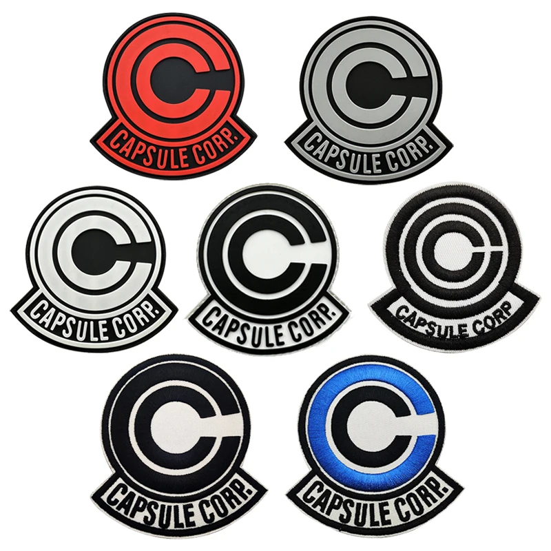 CAPSULE CORP Patches embroidery PVC luminous rubber Creative Fun Tactics Badge Hook Armband Stick on Jacket Backpack