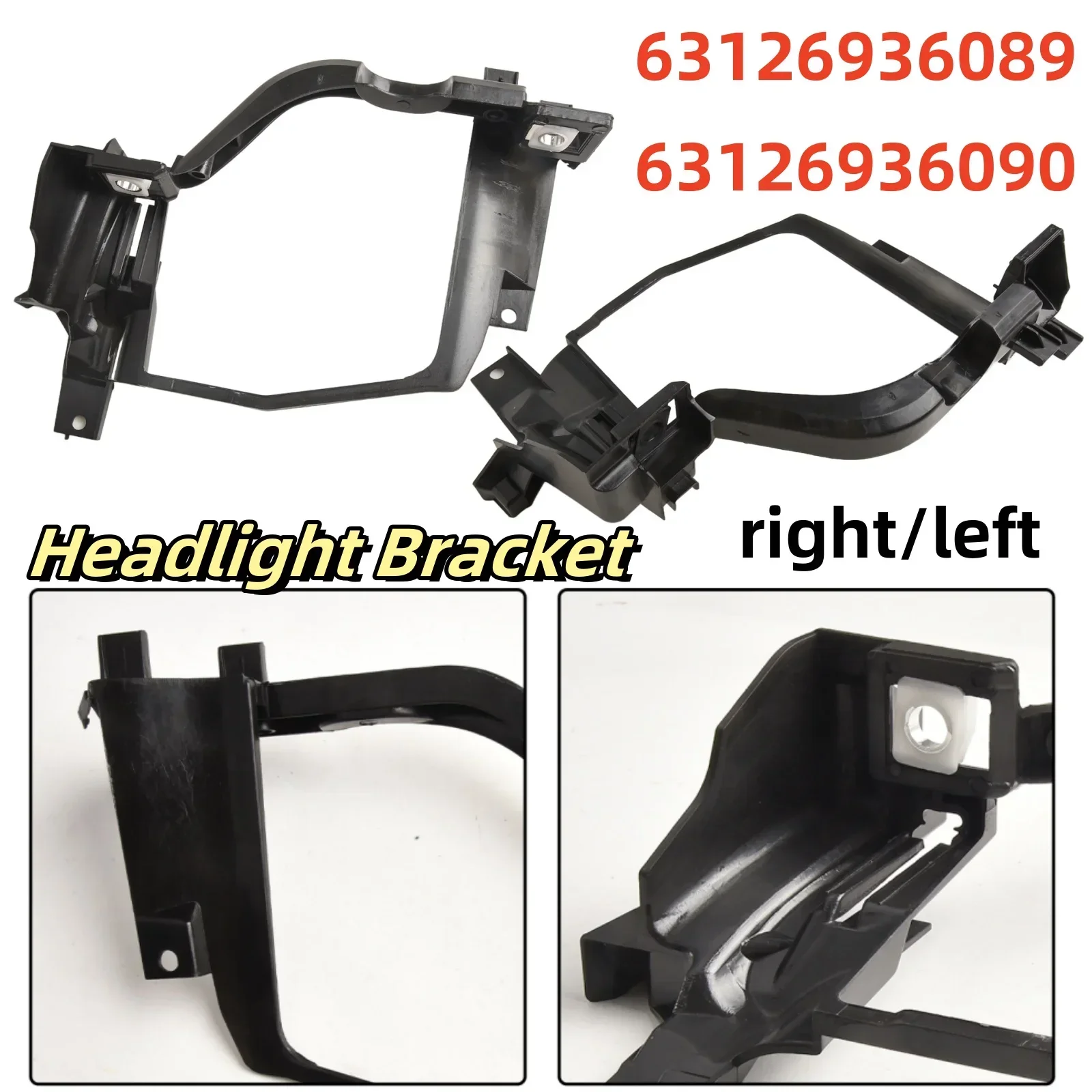 

Кронштейн фары автомобиля 63126936089 63126936090 Для BMW 5 серии 525i 525xi левая и правая боковая фара автомобиля украшения аксессуары