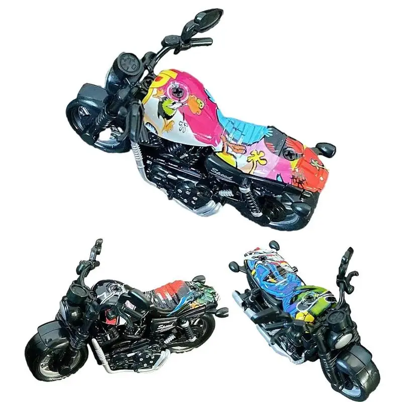 

Mini Alloy Motorcycle Model Simulation Davidson Pull Back Toy Cars Collection Gift For Boys Street Glide Motorcycle Diecast Toy