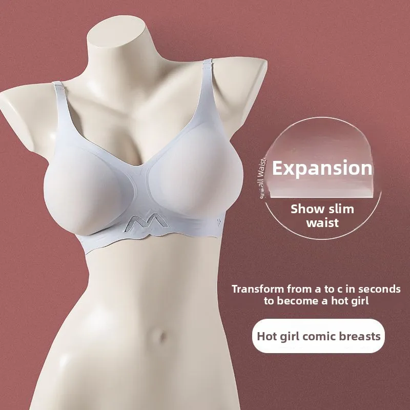 

Бюстгальтер пуш-ап 6 см для женщин с маленькой грудью | Антипровисающий лифт Enhancement | Бесшовный без косточек без косточек | Натуральная боковая поддержка