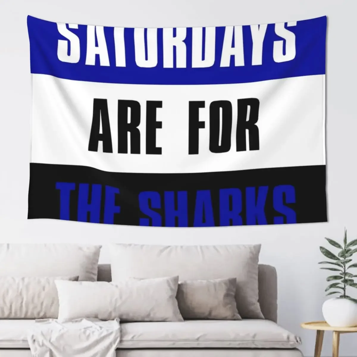 Saturdays are for The Sharks NSU Sharks Tapestry Bedrooms Decor Aesthetic Room Decoration Wall Decor Hanging Tapestry