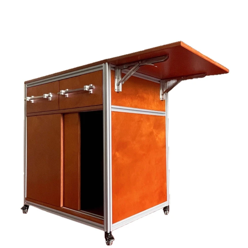 

Medieval aluminum profile marine panel folding locker integrated movable floor-to-ceiling side cabinet