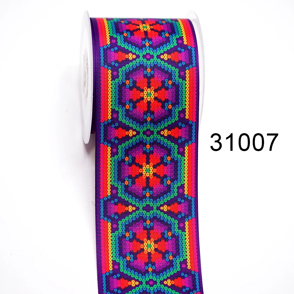 DIY Cartoon Mexican Style Printed Grosgrain Ribbon For Craft Supplies Sewing Accessories 5 Yards. 23860
