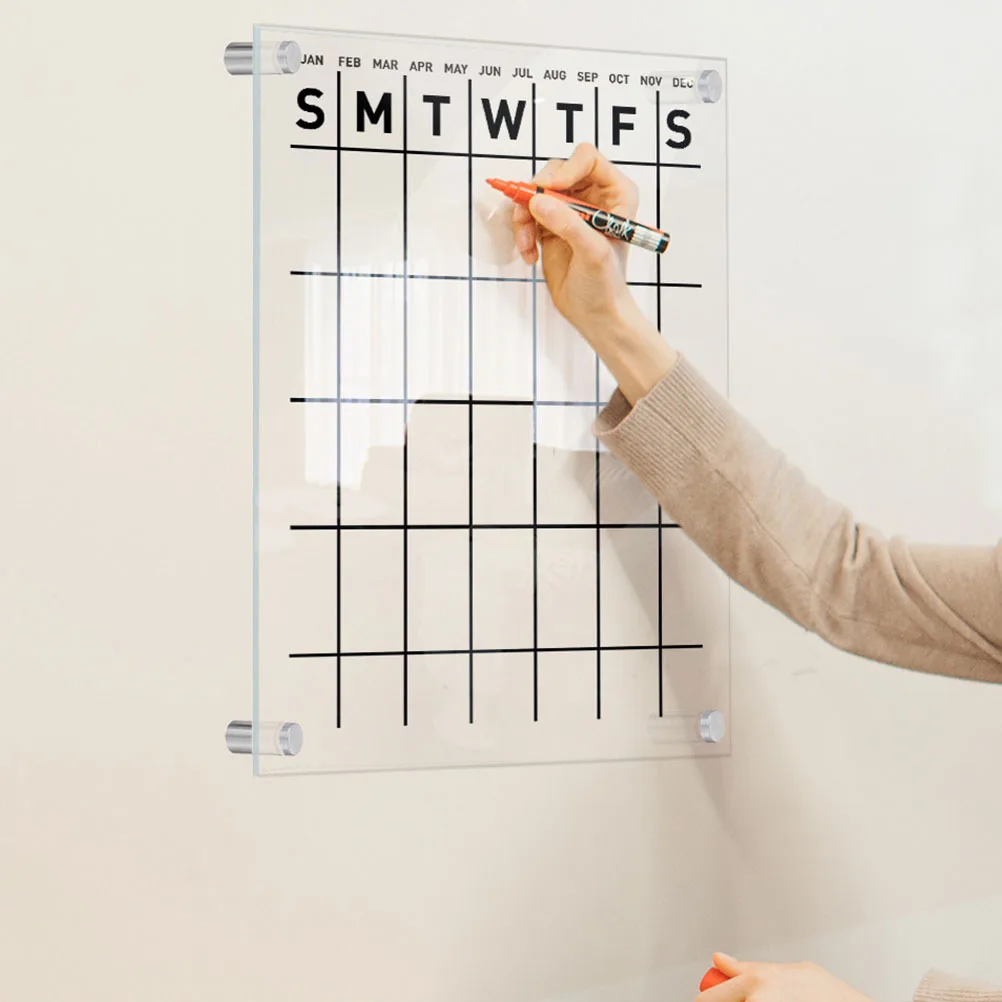

1Set Acrylic Hanging Wall-Mounted Sign Board Weekly to Do List Message Board for Home Office Classroom College Supplies