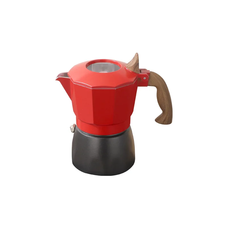 Válvula dupla Moka Pot Retro Outdoor Coffee Maker Máquina De Espresso para Uso Doméstico Pequeno Moka Pot