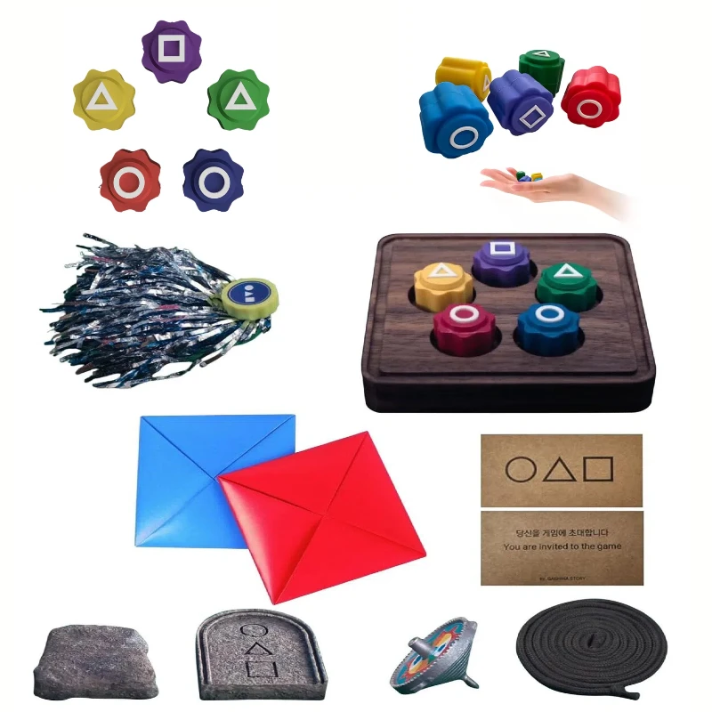 2025 Hot Traditional Play Game Fun Gonggi Jack Stone Pebbles Set Hand Eye Coordination Training Toy Set For Board Party Games