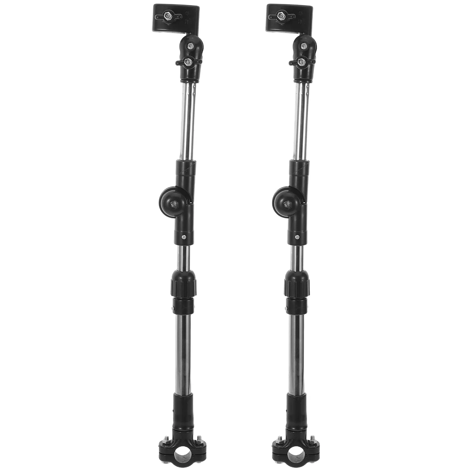 

2Pcs Foldable Umbrella Holder Clamp Adjustable Bike Stroller Wheelchair Mount Universal Umbrella Stroller Accessories Outdoor