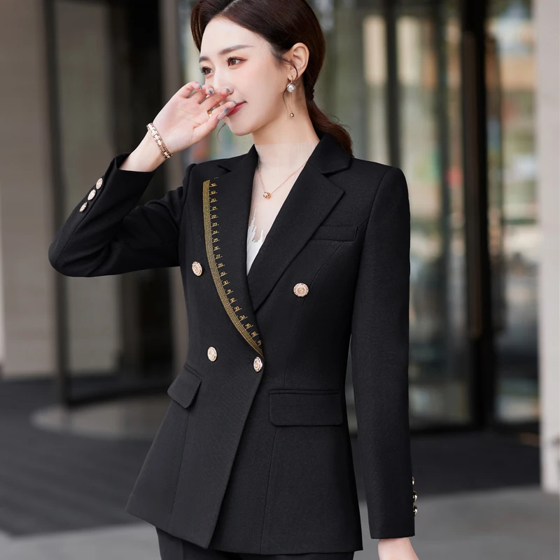 Imagem -04 - Feminino Ternos de Negócios Formal Profissional ol Estilos Pantsuits Blazers Senhoras Escritório Trabalho Wear Calças Femininas Conjunto 2023 Mais Novo