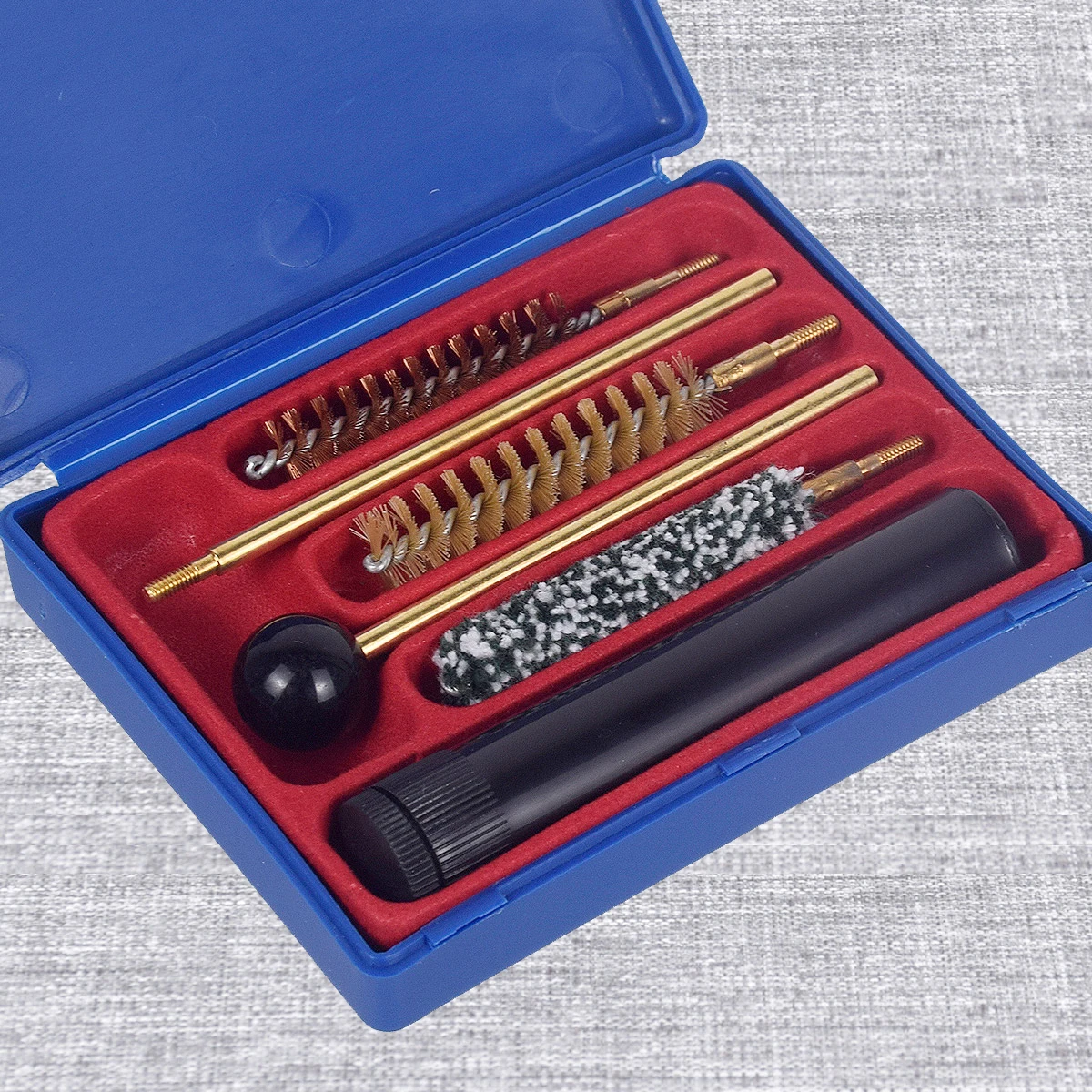 Tactical Deluxe Universal Gun Cleaning Brush Tool Kits With Durable Plastic Storage Case Fit For Pistol Cal.38/357/9mm