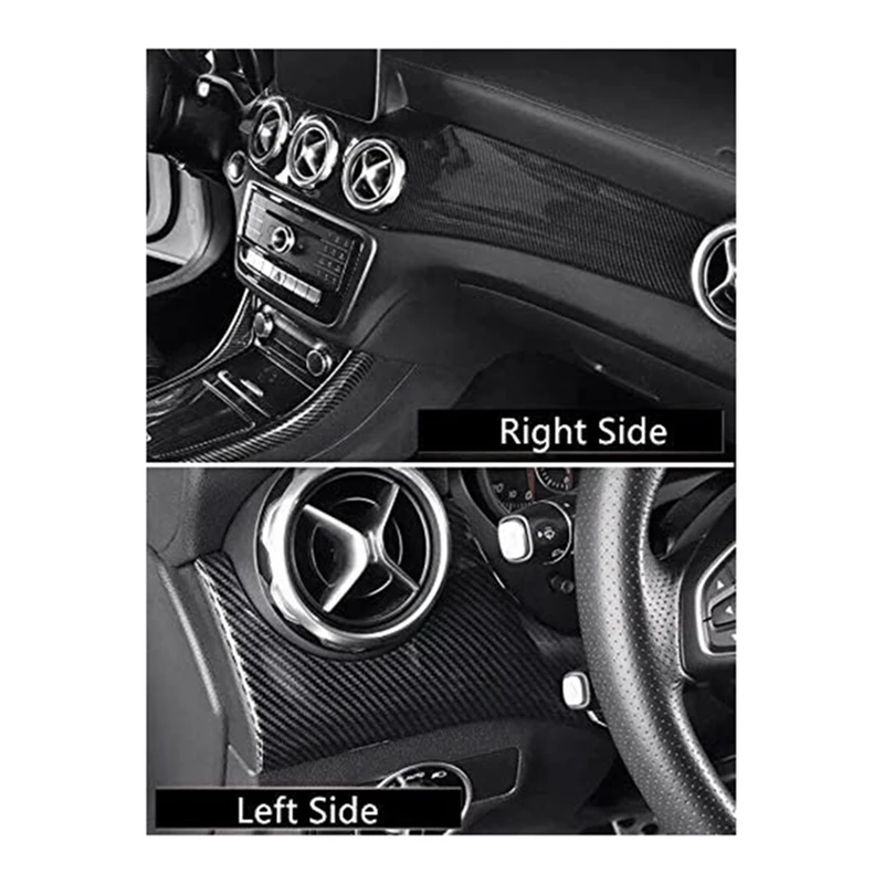2Pcs LHD Car Center Dashboard Air Condition Outlet Panel Trim Cover For Mercedes Benz W176 CLA C117 GLA X156 2013-2018