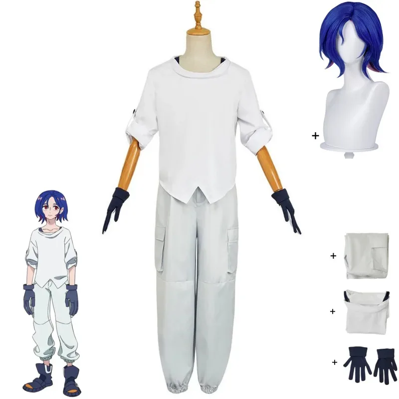 Anime gquuuuuux de gundanm shuji ito cosplay traje fantasia branco hoodies calças agasalho peruca homem mulher ternos de lazer diário; 2k