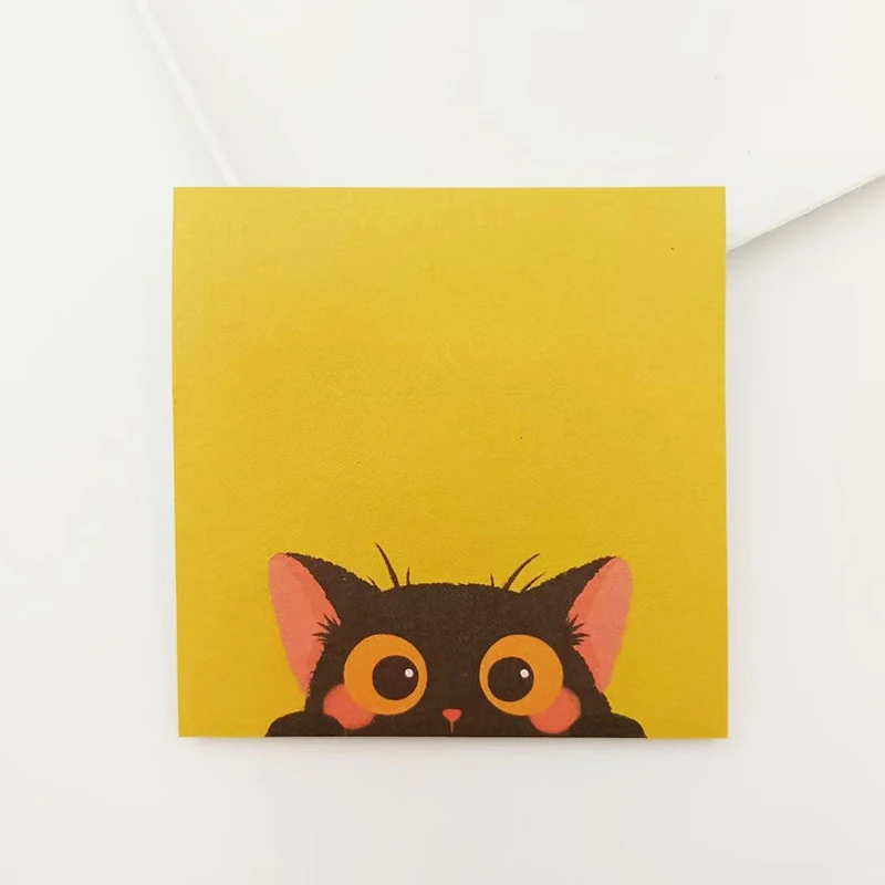50 ورقة لطيف القط ملاحظات لاصقة الكرتون الحيوان الإبداعية لوحات مذكرة رسالة ورقة ملاحظات الطالب القرطاسية المدرسية هدية الجوائز