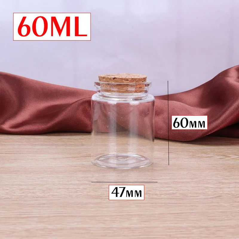 10PCS Cork Sealed Glass Bottles Glass Jars and Lids Kitchen Food Storage Containers Transparent Spice Organizer Tea Sugar Tanks