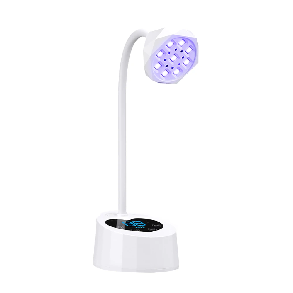 

Wireless Nail Lamp LED UV Nail Dryer Rechargeable Auto Sensing Touch Control Fast Drying Nail Light 360° Bendable Table Lamp