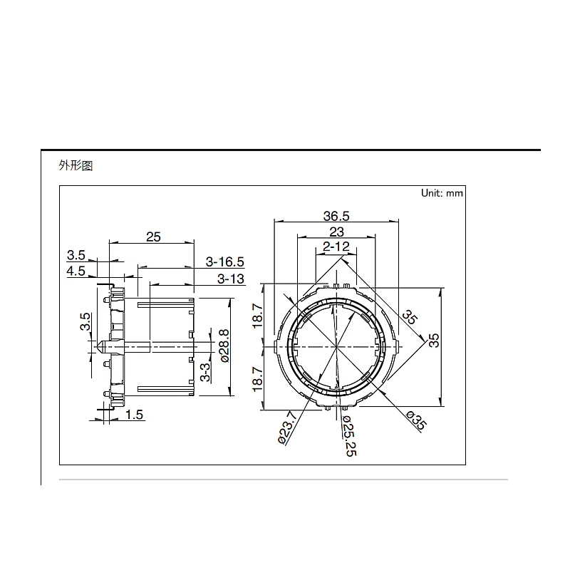 1pcs/lots Japan ALPS EC35AH220502 Hollow Shaft Type Rotary Encoder 30 Position 10 Pulse Car Navigation Switch