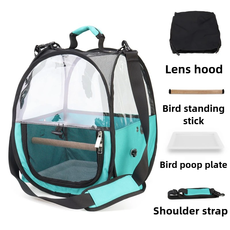 Outdoor Folding Bird Carrier Bag Travel Low Prices Portable Handheld Bird Carrier Bags Transparent Carry Out Parrot Breathable
