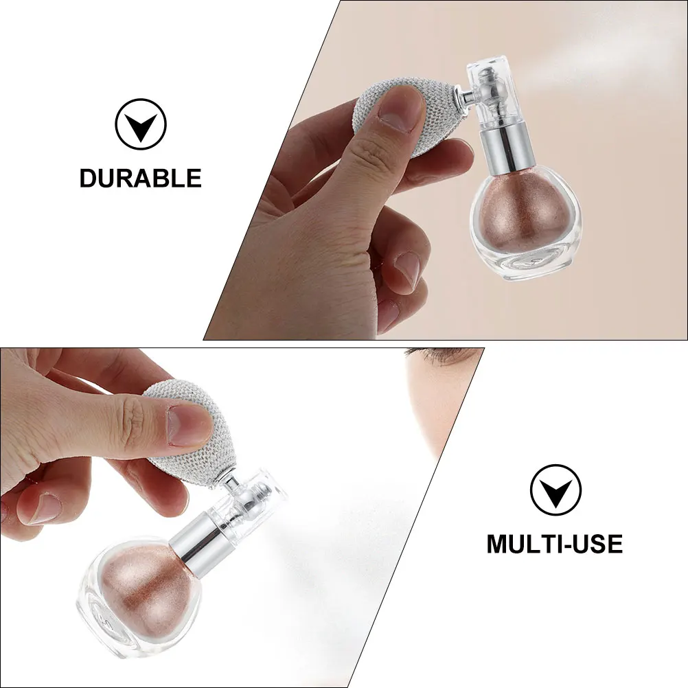 

2 Pcs Glitter Spray Miss Bottles for Hair Powder Glass Makeup Body Sparkle