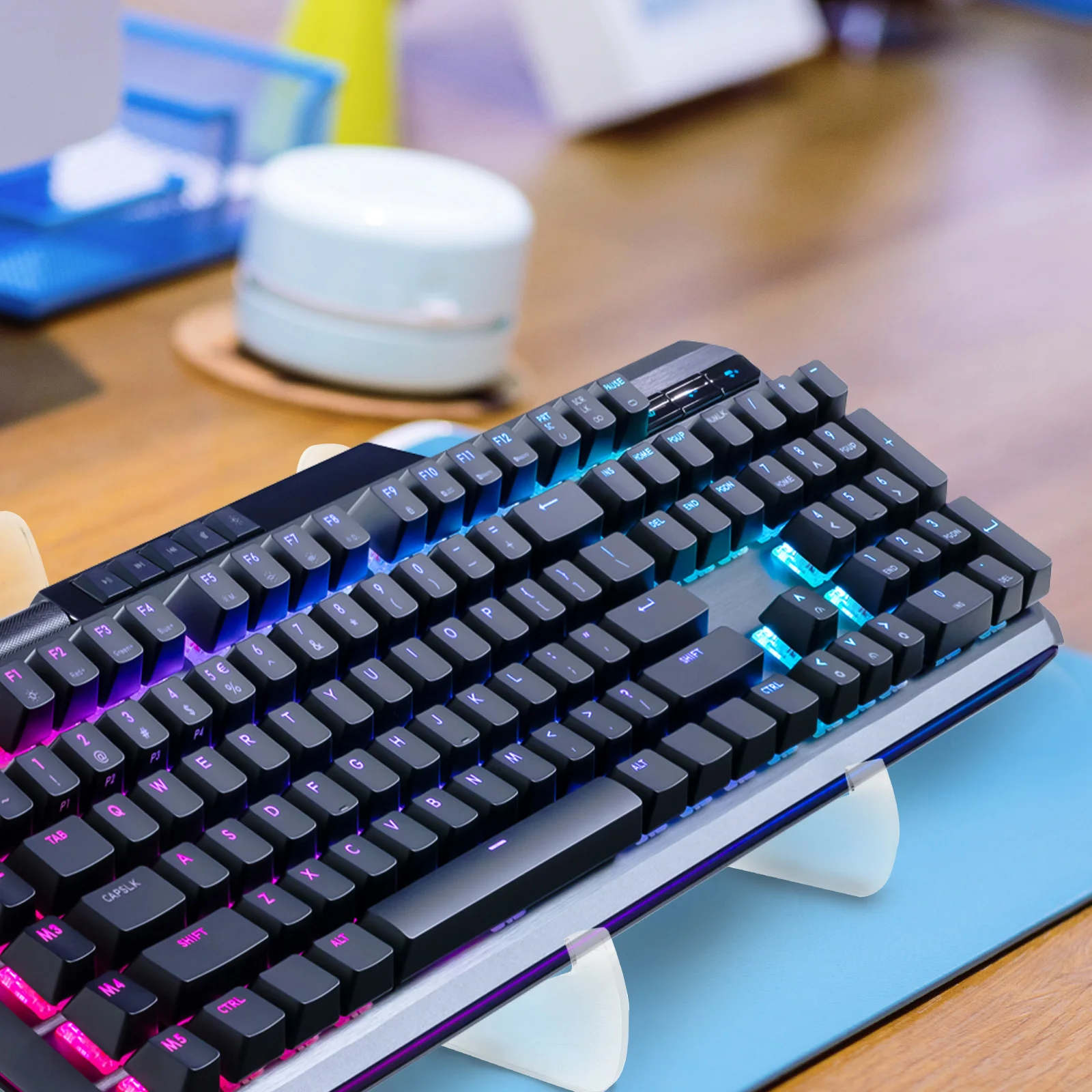 

Computer Keyboard Stand Stands Holder Acrylic Tray Riser for Desk Transparent Rack