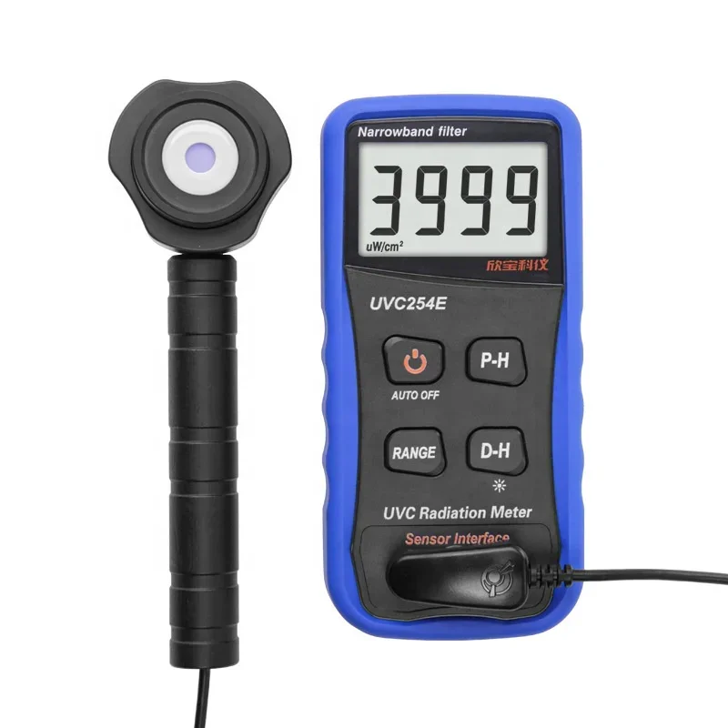 UV254E UV Light Meter UVC Light Measure Tester, UVC254E UVC Radiation Meter With Adjustable Intensity Detector