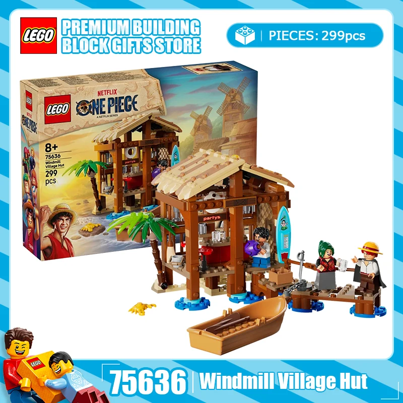 

Lego One Piece Series 75636, ветряная мельница, деревенская хижина, детская головоломка для мальчиков и девочек, игрушка в подарок