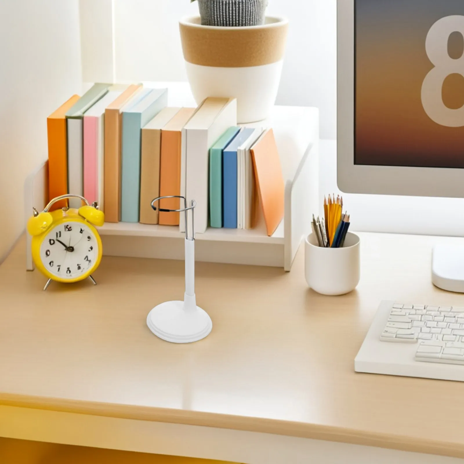 5Pcs White Adjustable Action Figure Display Stand for 25Cm Expandable Stretchable Display Holder for Figures