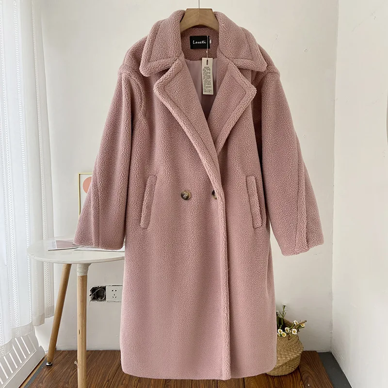 Fur Coat Women New Extended Thickened Fur Integrated Coat Loose Lazy Style Lamb Fur Top for Women