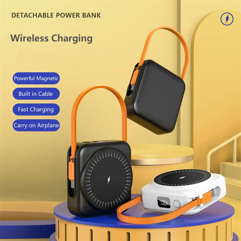 

10000 мАч Magsafe Power Bank PD22.5W Внешняя батарея с быстрой зарядкой для iPhone Huawei Xiaomi Магнитное беспроводное зарядное устройство Powerbank