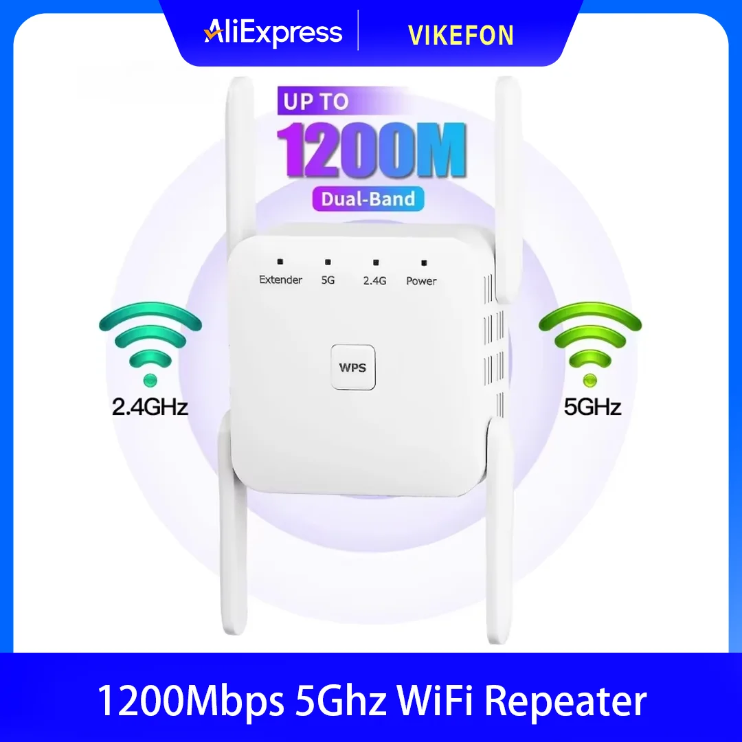 

1200 Мбит/с 5 ГГц беспроводной повторитель Wi-Fi усилитель 2,4G/5 ГГц усилитель сигнала Wi-Fi расширитель маршрутизатора сеть Wlan Wi-Fi Repetidor