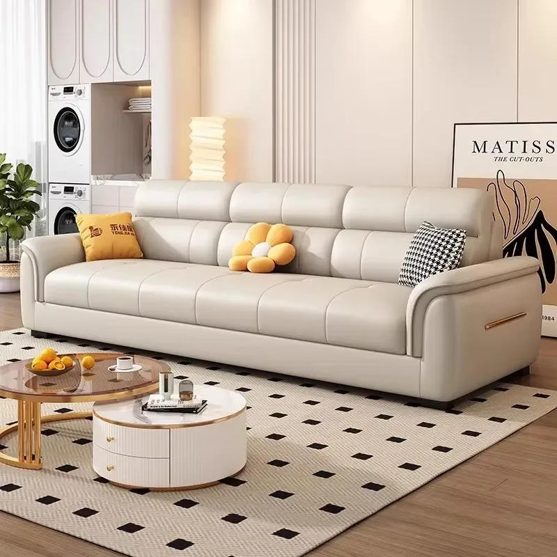 

Genuine European Living Room Sofas Nordic White Wooden Luxury Armchair Sofas Designer Italian Divani Soggiorno Furniture Home