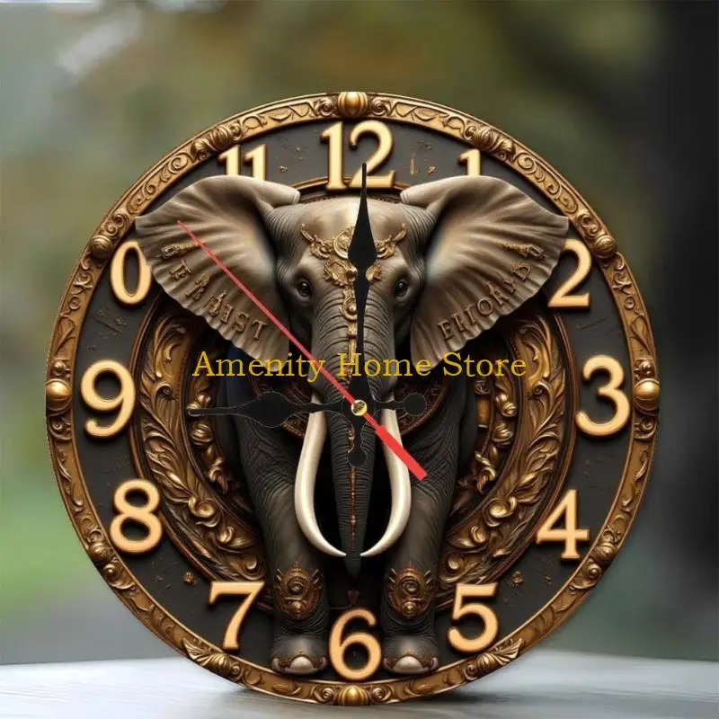 F26C Quiet Movement Acrylic Wall Clock Vibrant Print Easy Installation Battery Operated For Living Room Bedroom Decors