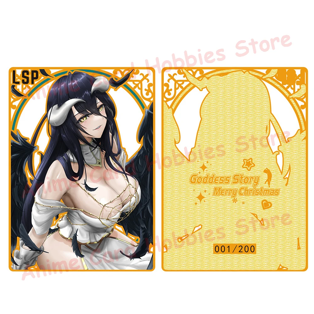 New Goddess Story One Piece Demon Slayer Metal Cards Nami Yor Gorger Makima Rem Power Anime Girl Bikini Metal Card Kids Toy Gift