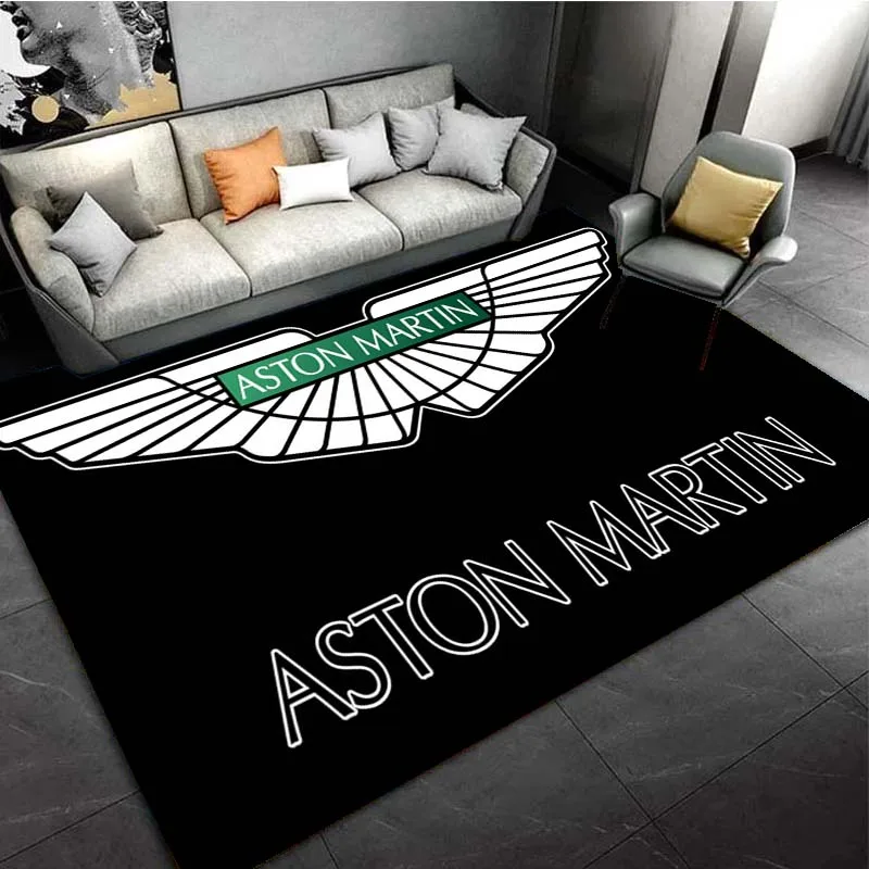 A-Aston Martins Sports Car Brand Logo Area Rugs for Living Room Bedroom Decoration Rug Children Play Room Mats Anti-slip Carpets