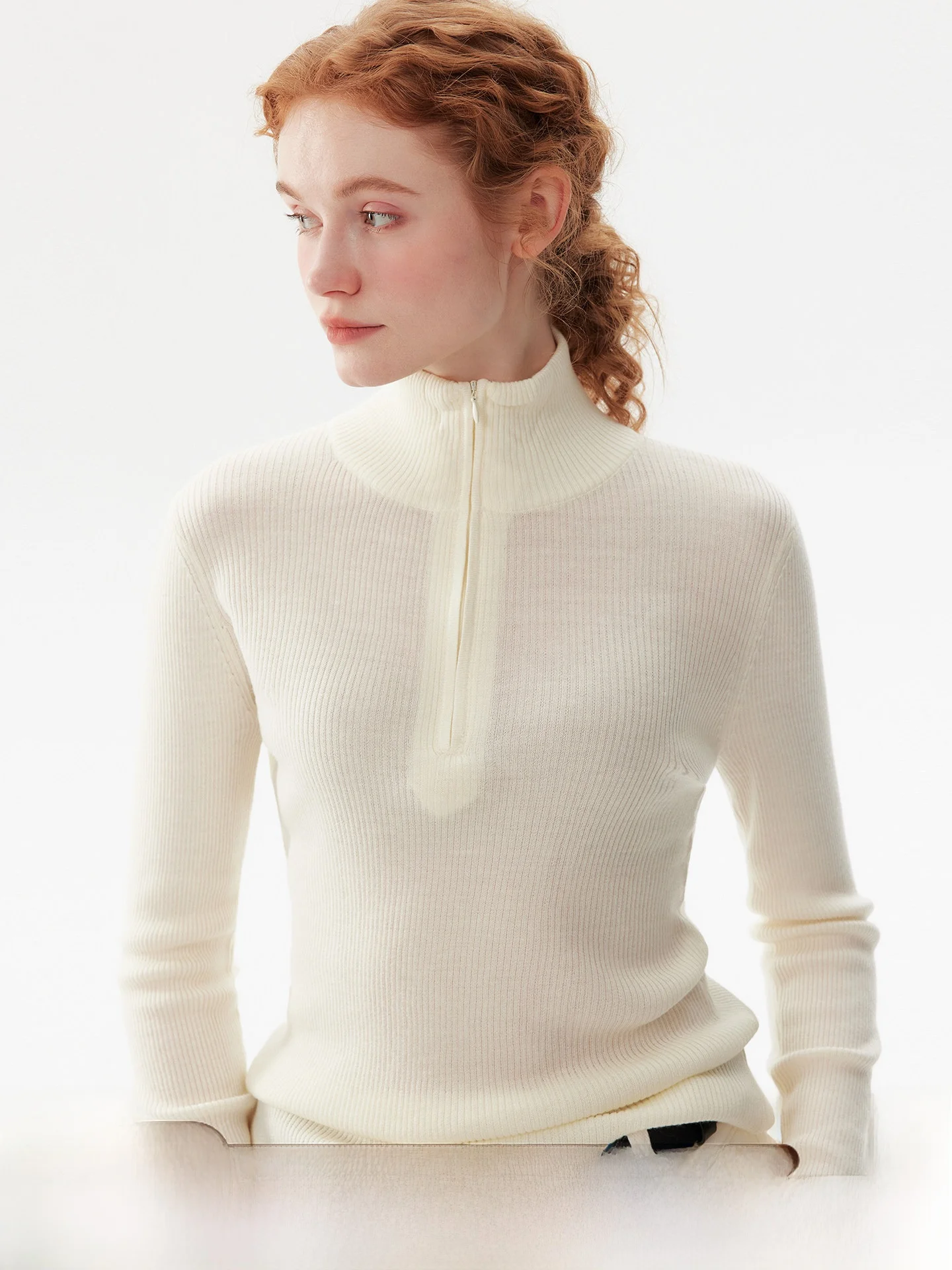 

Женский высококачественный трикотажный свитер с молнией, приталенный, из шерсти, мягкий, теплый, длинный рукав, цветной