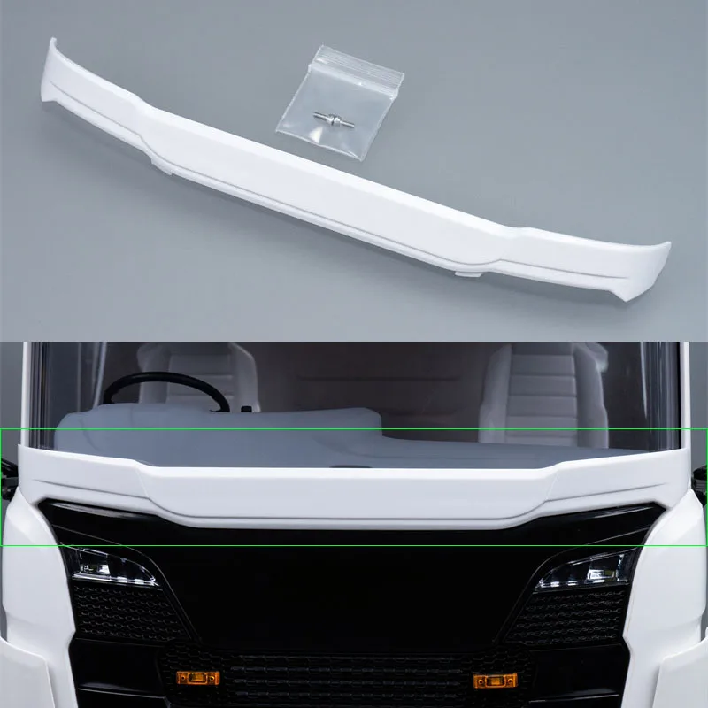 White Plastic Windshield Bezel for 1/14 Tamiya RC Truck Car Scania 770S 6X4 56368 8X4 56371 Diy Parts Toys