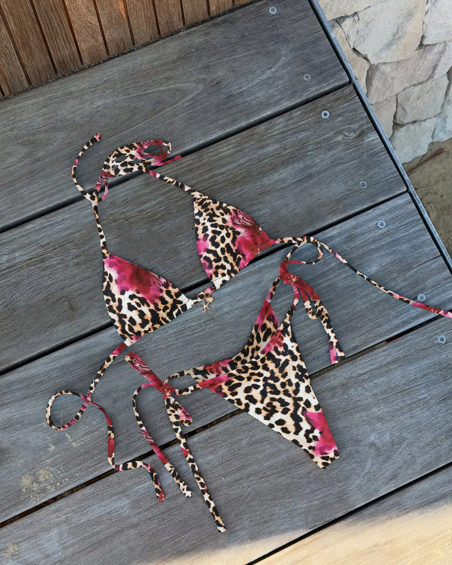 

2025 трендовый принт, треугольное бикини, женский купальник на шнуровке, пляжная одежда, сексуальный модный женский купальный костюм с открытой спиной, купальники, женская одежда