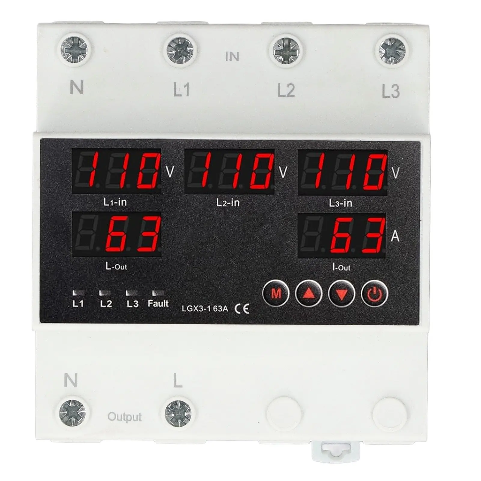 automatic-transfer-switch-63a-3p4w-led-display-adjustable-voltage-protector-for-home-generator-inverter-ac110v-110‑300v-maximum