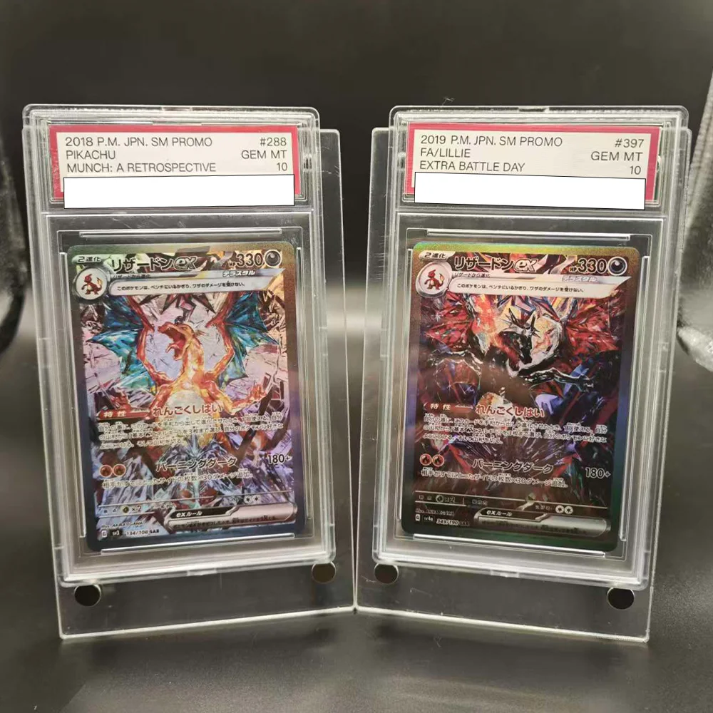 Pocket Monsters DIY 2024 PTCG PAF EN CHARIZARD Ex Collection Card Copy 10Points Rating Card Anime Game Card Gift