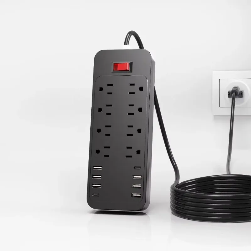 China 8 Way CE Power Strip With Surge Protector Suppliers Powercon Power Strip 6 USB Power Strip