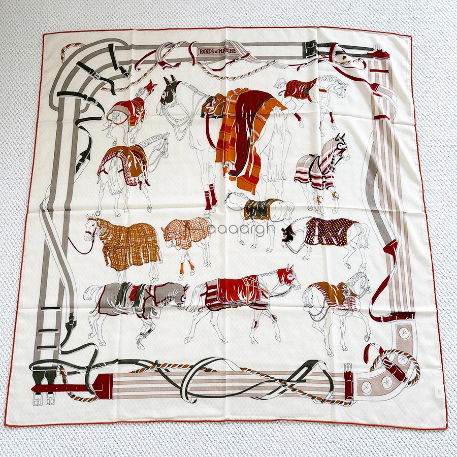 

Horse Print Wool Silk Scarf Wrap Large Shawls Stole Handmade Rolled Large Bandana Tops Neck Head Scarves Clothing Accessories