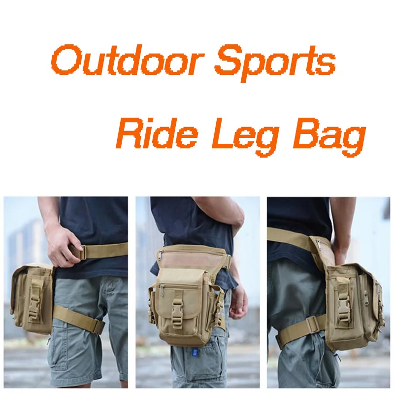 

Outdoor Sports Ride Leg Bag Nylon Tactical For Camping Hiking Men's Waterproof Drop Utility Thigh Pouch New Military Waist Pack