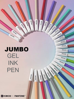 KACO Gel Pen Pantone Co-branded JUMBO Writing Length Approx. 1600M High Capacity Rollball Pens Thick Black Ink Lovely Stationery