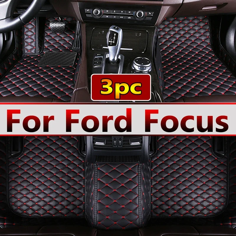 Car Floor Mats For Ford Focus MK2.5 2006 2007 2008 2009 2010 2011 Auto Foot Pads Automobile Carpet Cover Interior Accessories